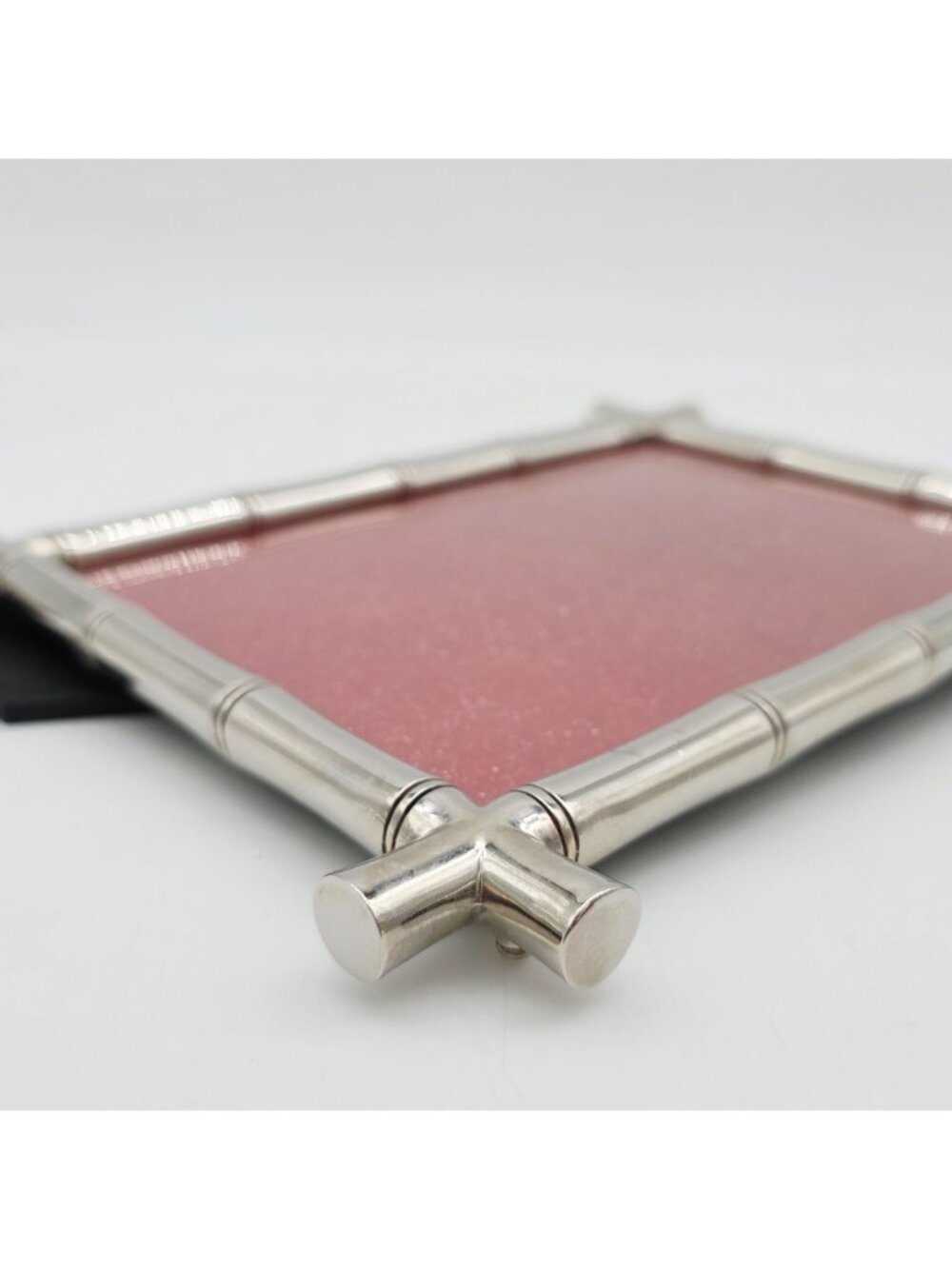 Pottery Barn Bamboo-Style Silver Metal Picture Frame Tabletop Display 5x6 - Picture 9 of 10